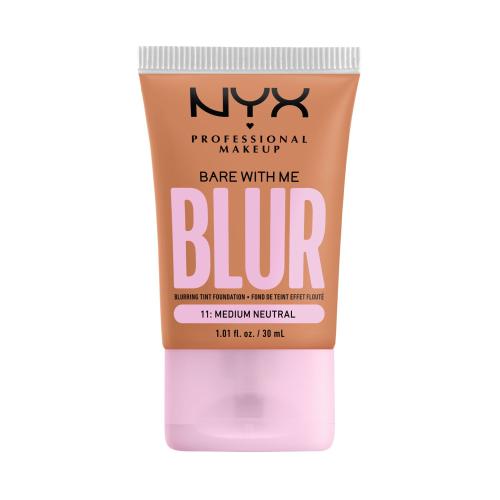 NYX Professional Makeup Bare With Me Blur Tint Foundation 30 ml zmatňujúci make-up so stredným krytím pre ženy 11 Medium Neutral
