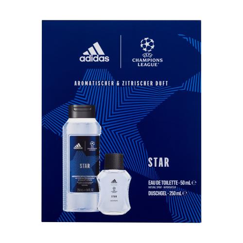 Adidas UEFA Champions League Star darčeková kazeta pre mužov toaletná voda 50 ml  sprchovací gél 250 ml