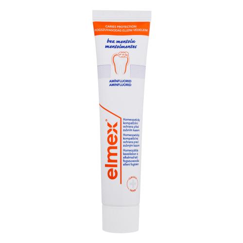 Elmex Caries  Protection Menthol Free 75 ml zubná pasta vhodná pre pacientov podstupujúcich homeopatickú liečbu unisex