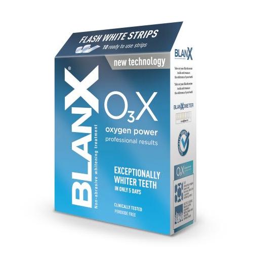 BlanX O3X Oxygen Power Flash White Strips bieliace pásiky na zuby unisex bieliace pásiky na zuby 10 ks