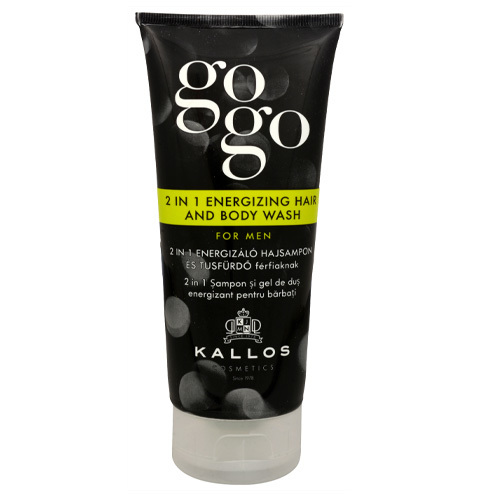 Kallos Posilňujúci sprchový gél 2 v 1 pre mužov GoGo (2-In-1 Energizing Hair And Body Wash For Men) 200 ml