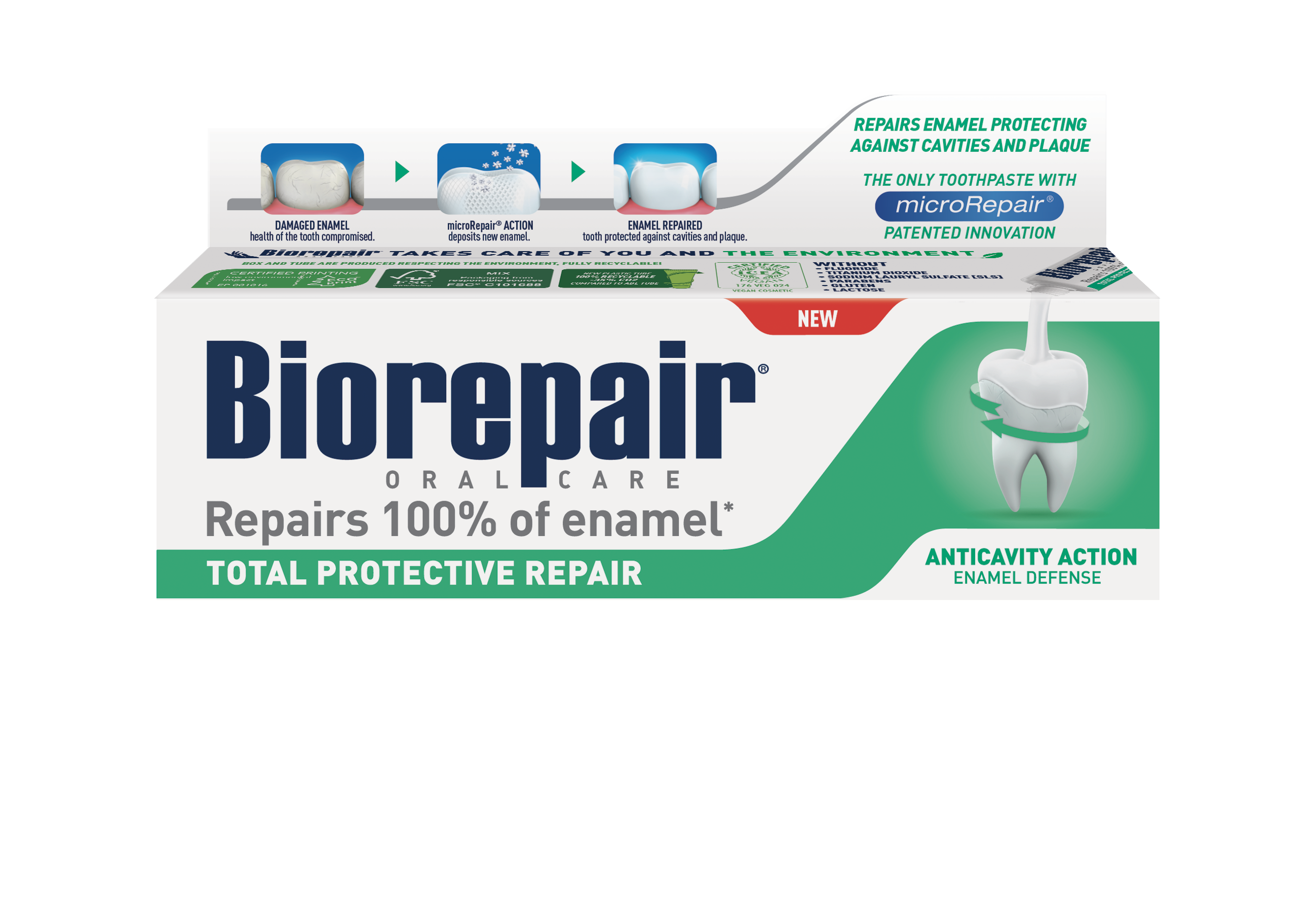 Biorepair zubná pasta pre komplexnú ochranu zubnej skloviny 75ml