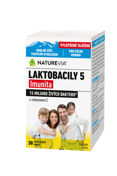 NATUREVIA LAKTOBACILY 5 Imunita s vitamínom C (30 cps)