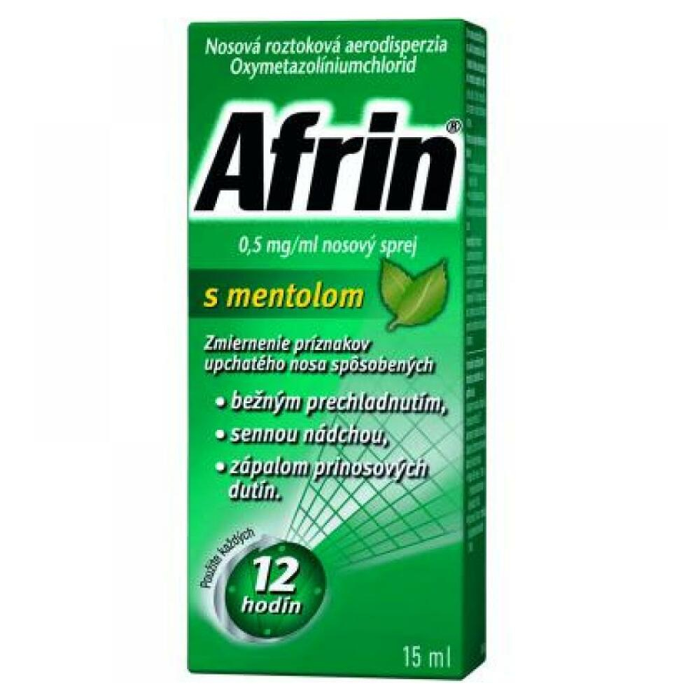 AFRIN 0,5 mgml nosový sprej s mentolom 15 ml
