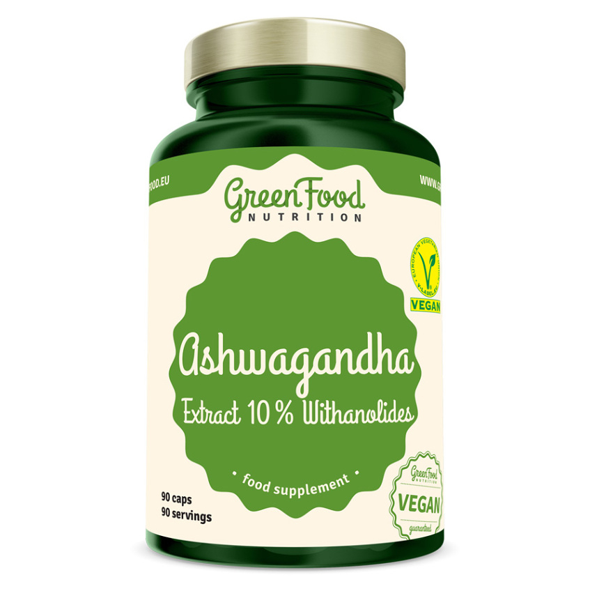 GREENFOOD NUTRITION Ashwagandha extract 10 percent withanolides 90 kapsúl