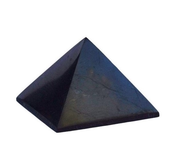 Šungitové kamene Šungit pyramída Veľkosť: 7 cm